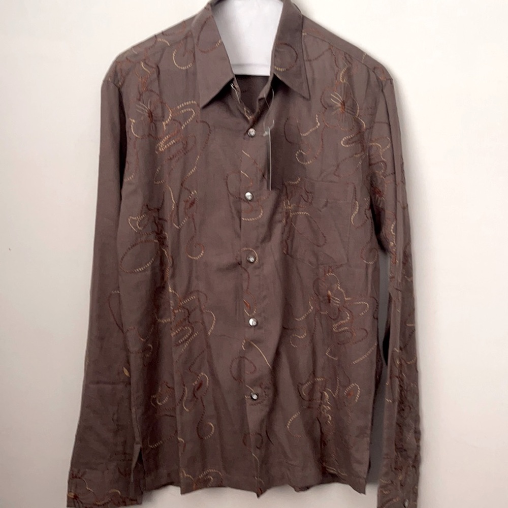 Embroidered shirt, long sleeves, medium